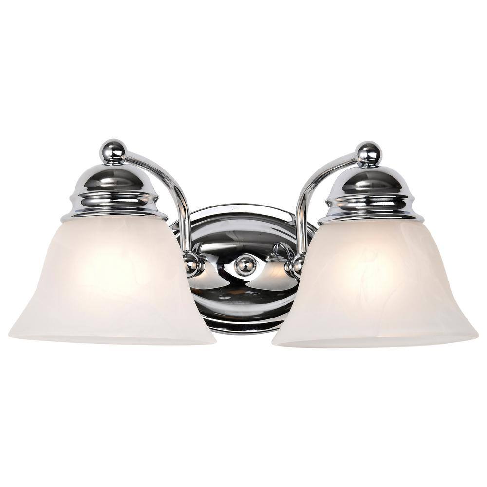 Empire Chrome 2-Light Vanity Fixture