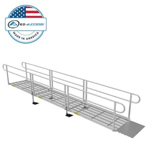 PATHWAY 3G 18 ft. Wheelchair Ramp Kit with Expanded Metal Surface and Two-line Handrails