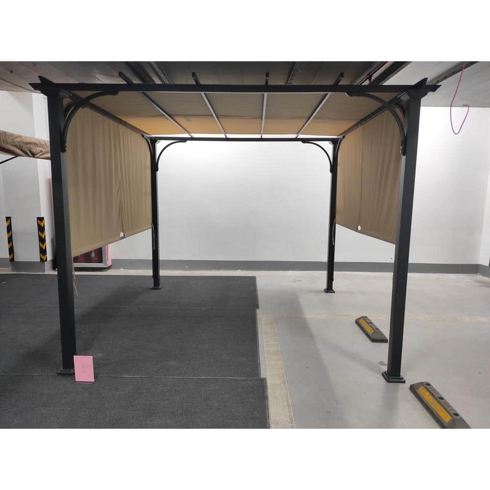 Outsunny 10' x 10' White Steel Frame Patio Pergola