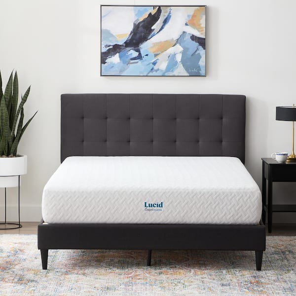 Lucid Comfort Collection 10 in. Firm Gel Memory Foam Tight Top Full Mattress