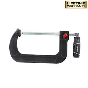 6 in. Quick Adjustable C-Clamp with Rubber Handle