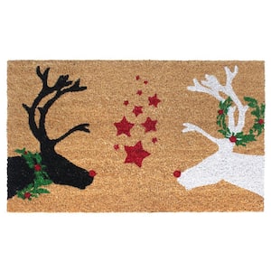  LBHAUSE Grey Christmas Doormat Front Door Mat Indoor