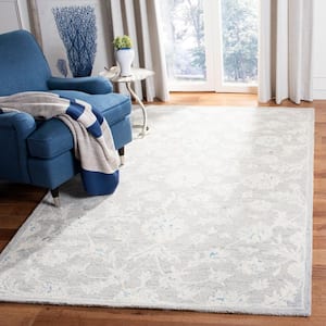 Micro-Loop Grey/Ivory 9 ft. x 12 ft. Geometric Area Rug