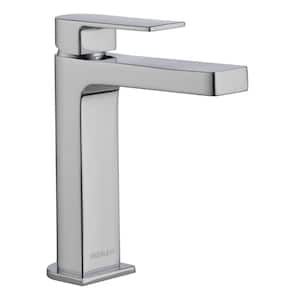 Xander Single Handle High Arc Single Hole Bathroom Faucet in Chrome