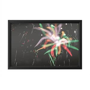 "Abstract Fireworks 2020 6" by Kurt Shaffer Photographs Framed with LED Light Abstract Wall Art 16 in. x 24 in.