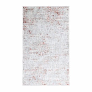 Acer Rust 7 ft. 6 in. x 9 ft. 6 in. Transitional Abstract Polyester Area Rug