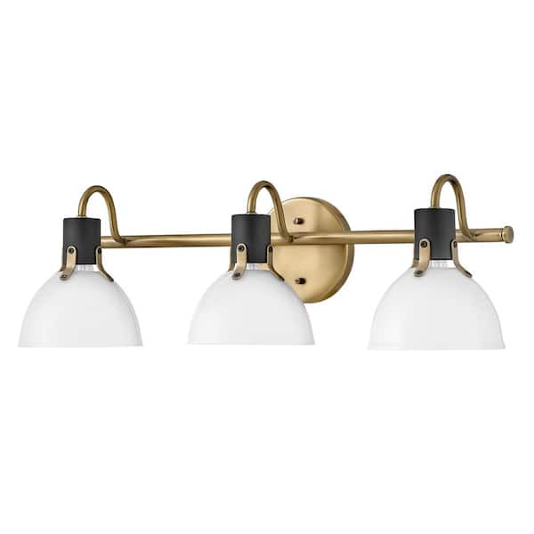 HINKLEY - Argo 24.5 in. 3 Light Heritage Brass Vanity Light