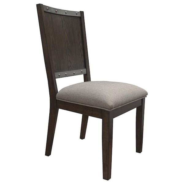 Best Master Furniture Artur Dark Oak Industrial Side Chairs (Set of 2)