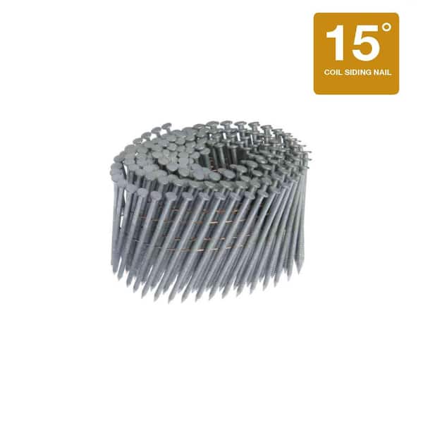 1-3/4 ×.09 Ring Shank Stainless Steel Siding Nails 15 Degree Wire Coil 3600Pcs