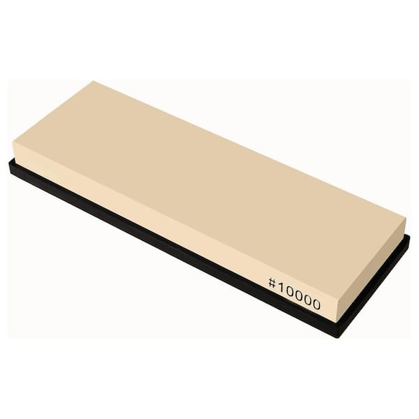 8.26" 10000-Grit Ultra Fine Aluminum Oxide Whetstone with Fast Cutting Polishing Splash and Go No Clog Sharpening Stone
