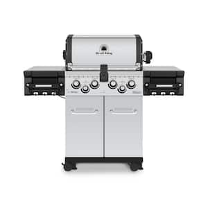 Regal S490 PRO IR 4-Burner Propane Gas Grill in Stainless Steel with Infrared Side Burner and Rear Rotisserie Burner