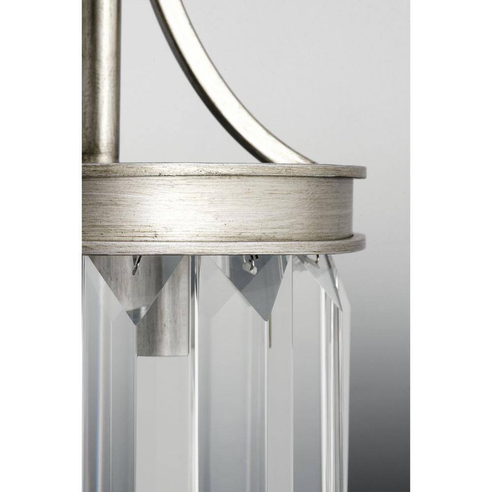 Silver Ridge Prismatic Glass 5-Light Bronze Drum Pendant