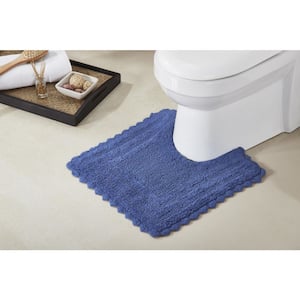 Lilly Crochet Collection 20 in. x 20 in. Blue 100% Cotton Contour Bath Rug