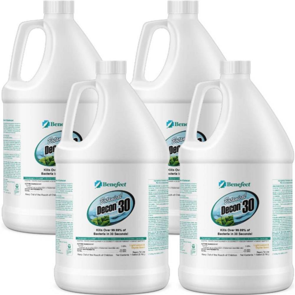 1 gal. All-Purpose Botanical Cleaner and Disinfectant Decon 30 for Germs & Mold Remediation on Multi-Surface (4 Pack)