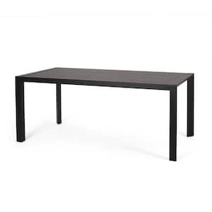 Combes Black Aluminum Outdoor Dining Table