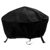 Sunnydaze Decor 30 in. Black Round Fire Pit Cover Heavy-Duty 300D ...