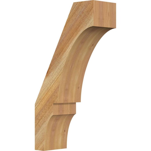 Ekena Millwork 6"W x 14"D x 26"H Balboa Rough Sawn Knee Brace, Western Red Cedar