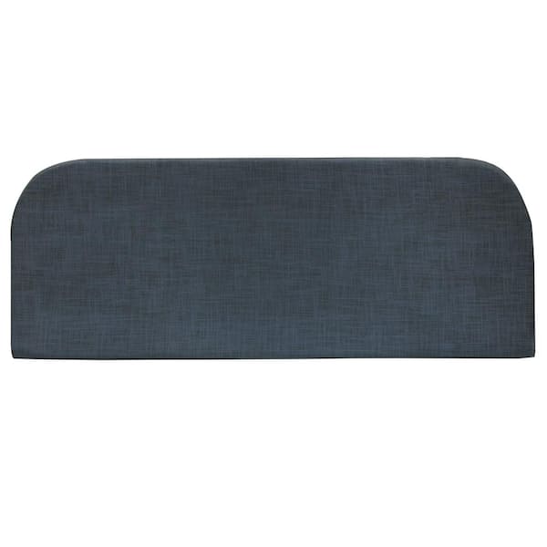 Commonwealth Home Fashions Urban Chic 48 in. x 18 in. 1 Outdoor Reversible Bench Cushion in Navy
