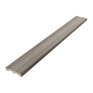 15/16 in. x 5-1/4 in. x 12 ft. Stone Gray Square Edge Capped Composite Decking Board