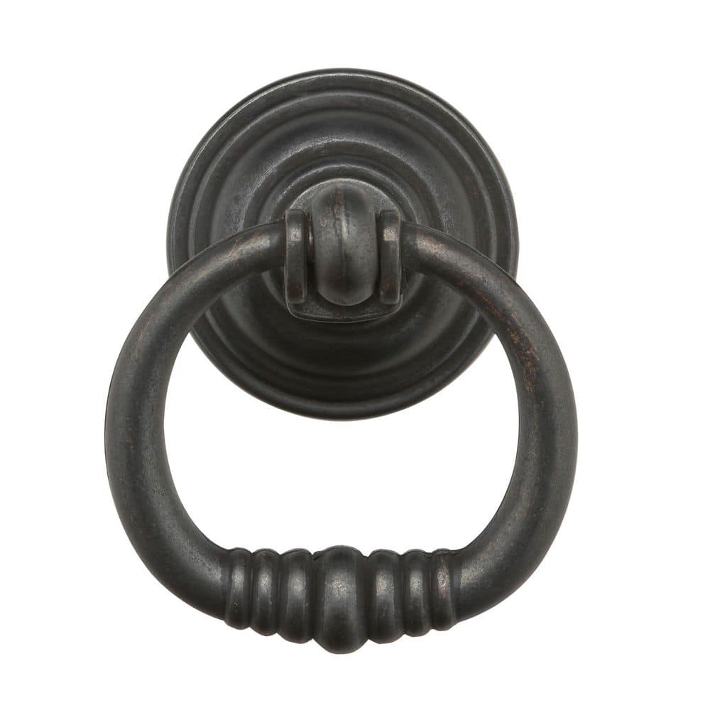 Provence Collection 1-3/4 in. (44 mm) Traditional Matte Black Iron Cabinet Ring Pull price history on PriceWatchPro