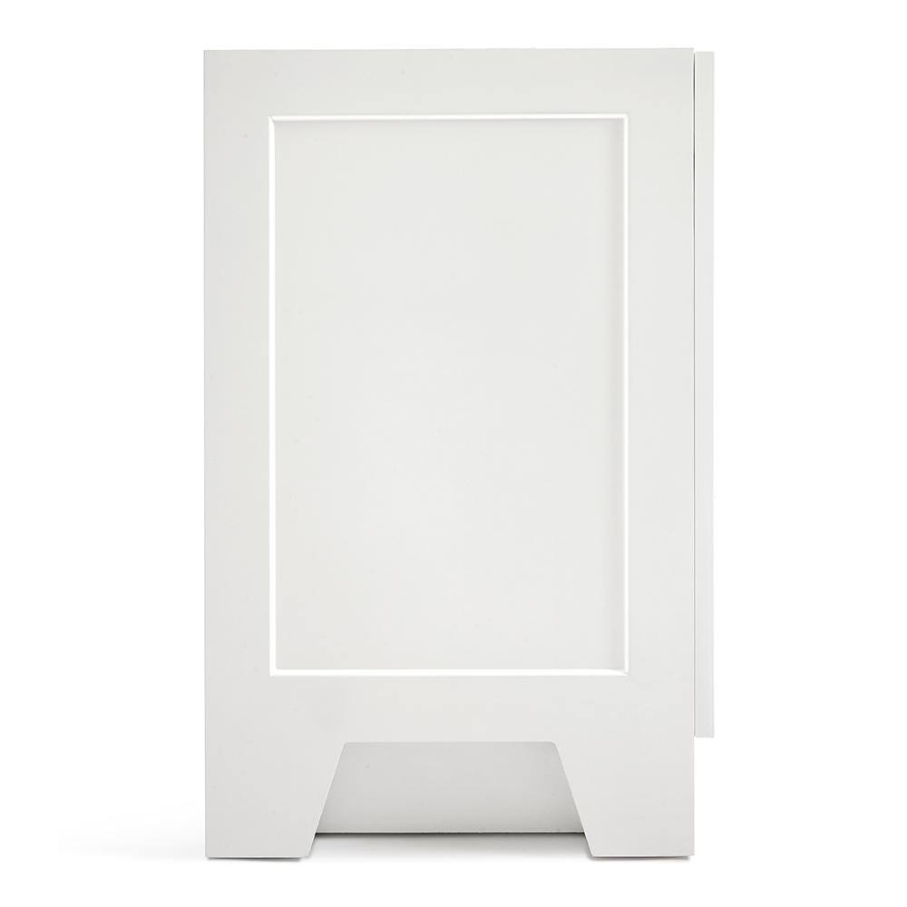 Taylor 42'' White Wood Freestanding Single Vanity Base with Brass Hardware