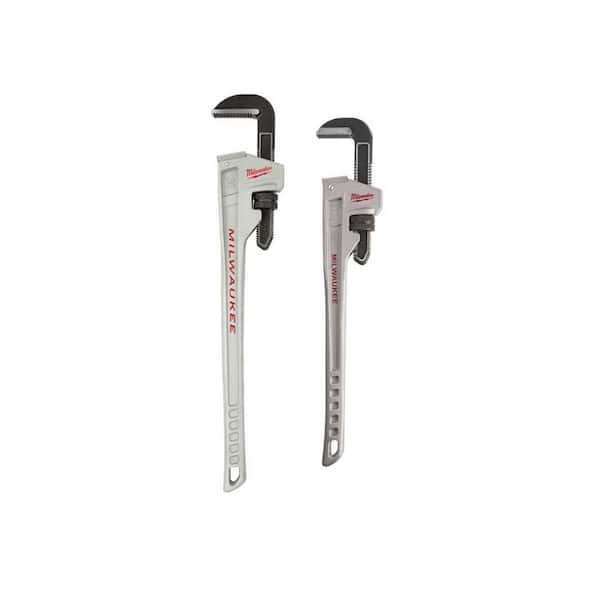 Milwaukee 36 in. Aluminum Pipe Wrench and 24 in. Aluminum Pipe Wrench