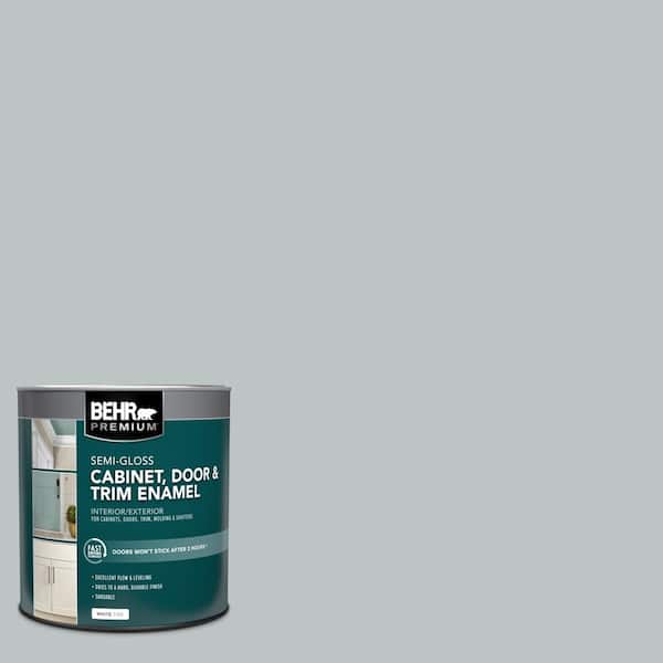 1 qt. #MS-75 Blue Gray Sky Semi-Gloss Enamel Interior/Exterior Cabinet, Door & Trim Paint