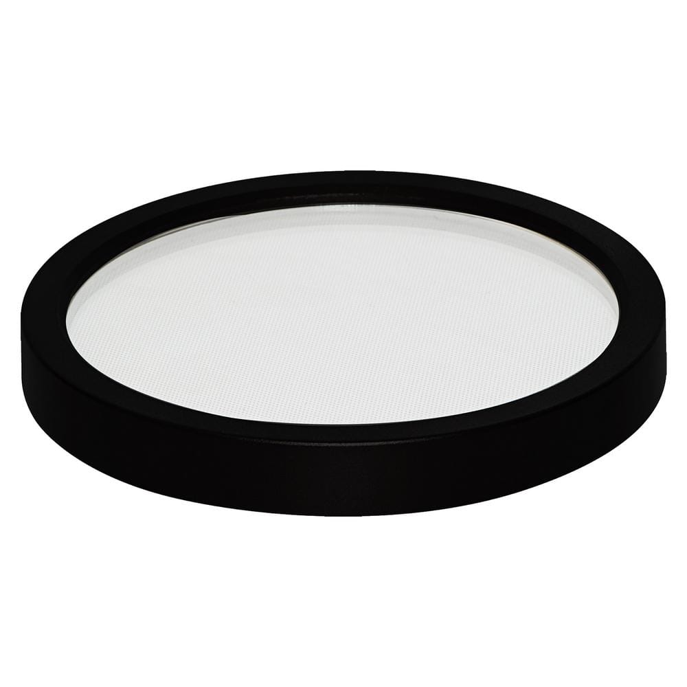 7-Inch Black and White LED Glass Ceiling Light