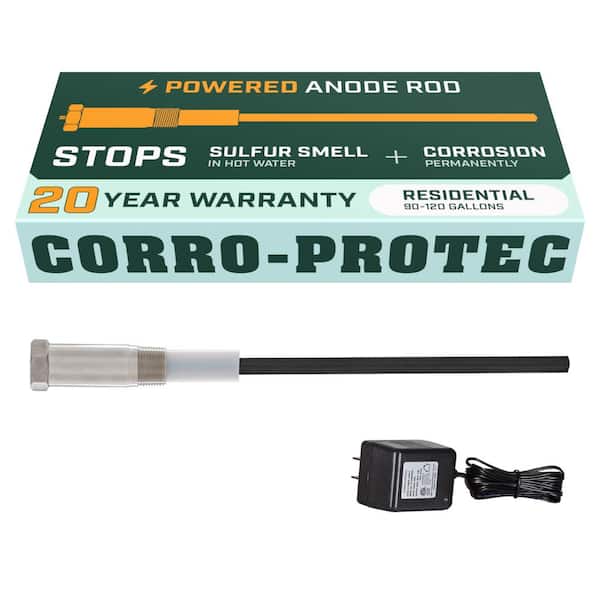 CORROPROTEC [Powered Anode Rod For 90120 gallons Residential Water