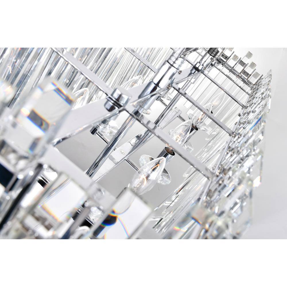 Henrietta 47" Chrome and Crystal 10-Light Chandelier