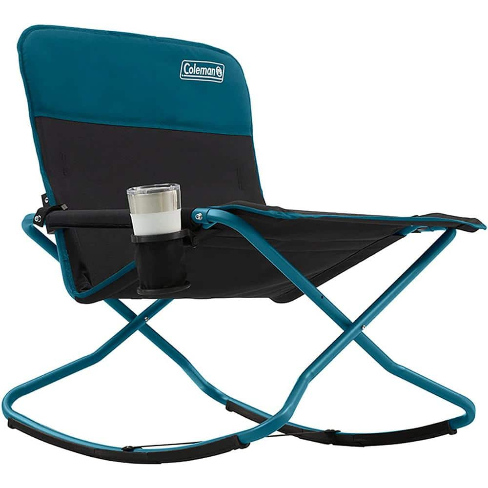 Coleman Outdoor Cross Rocker Chair  Ocean Blue