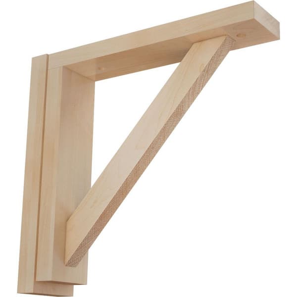 2-1/2 in. x 10-3/4 in. x 10-1/4 in. Maple Traditional Shelf Bracket