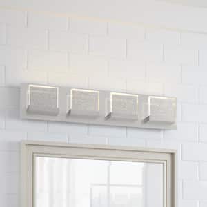 Alberson 5.1 in. W 4-Light Chrome Integrated LED Bathroom Vanity Light Bar