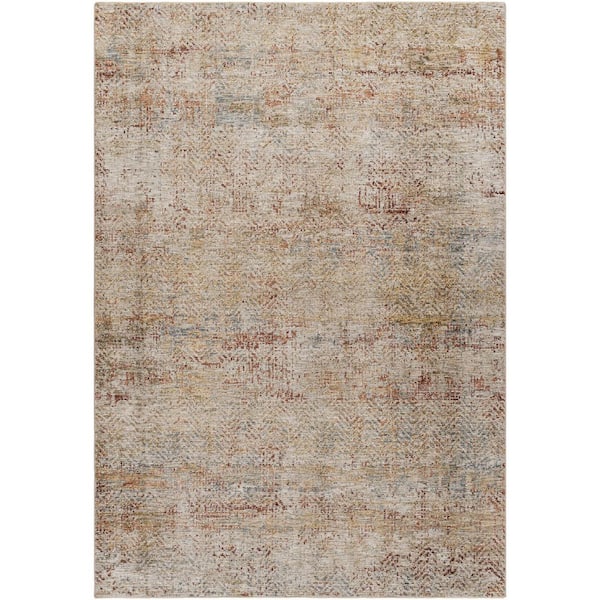Naila Rust Modern Abstract 6 ft. 7 in. x 9 ft. 6 in. Area Rug