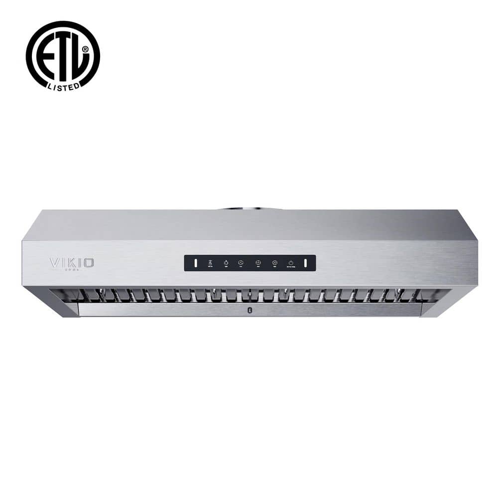 VIKIO 30 in. 560 CFM Ducted Under Cabinet Range Hood in Stainless Steel with 3-Way Venting Removable LED and Gesture Control