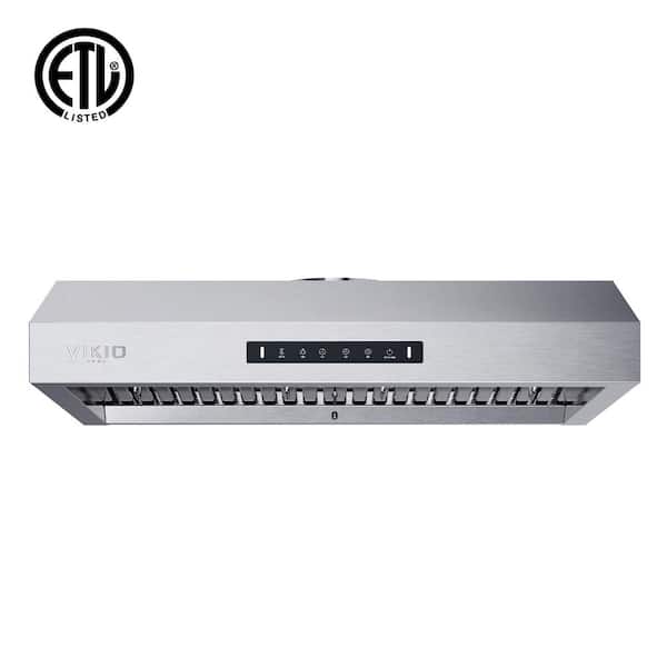 30 in. 560 CFM Ducted Under Cabinet Range Hood in Stainless Steel with 3-Way Venting Removable LED and Gesture Control