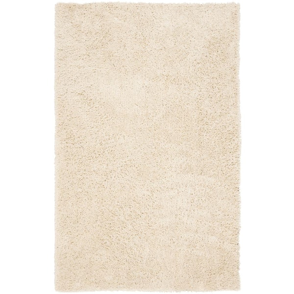 SAFAVIEH Classic Shag Ultra White 6 ft. x 9 ft. Solid Area Rug