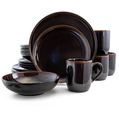 Modern - Black - Dinnerware Sets - Dinnerware - The Home Depot