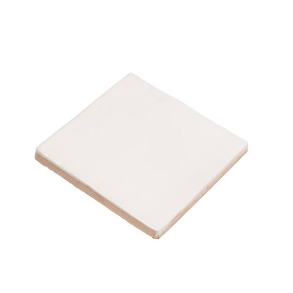 Apollo Tile Silken Ivory White 4-in x 4-in Glossy Ceramic Stone Look Floor and Wall Tile (5.38-sq. ft/ Carton)