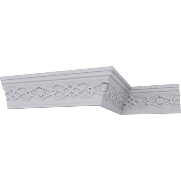 Ekena Millwork SAMPLE - 1-5/8 in. x 12 in. x 2-3/4 in. Polyurethane Loera Crown Moulding
