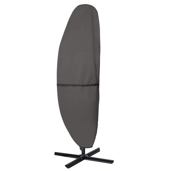 Angel Sar Black Waterproof Outdoor Banana Style Umbrella Cover for 7.5 ft. L or 11.5 ft. Dia. Cantilever Offset Umbrella