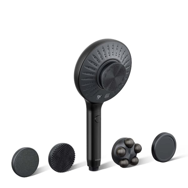KOHLER Spaviva 2-Spray Wall Mount Handheld Shower Head with All-In-One Cleansing Device 2.5 GPM in Matte Black