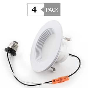 4 in. Wattage and CCT Selectable LED Recessed Downlight Retrofit (4-Pack)