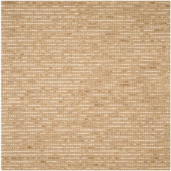 SAFAVIEH Bohemian Beige/Multi 8 ft. x 8 ft. Square Striped Area Rug