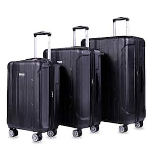 Santa Cruz 3-Piece Black Hardside Spinner Luggage Set