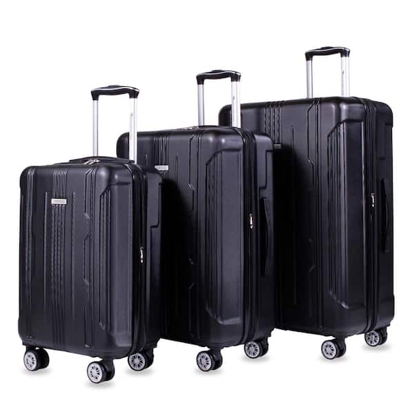 American Green Travel Santa Cruz 3-Piece Black Hardside Spinner Luggage Set