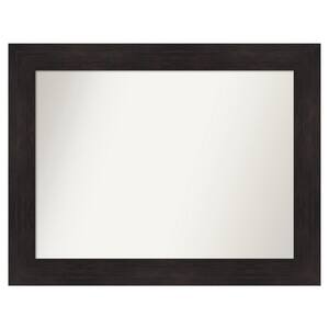 Furniture Espresso 35.75 in. x 27.75 in. Custom Non-Beveled Satin Recyled Polystyrene Bathroom Vanity Wall Mirror