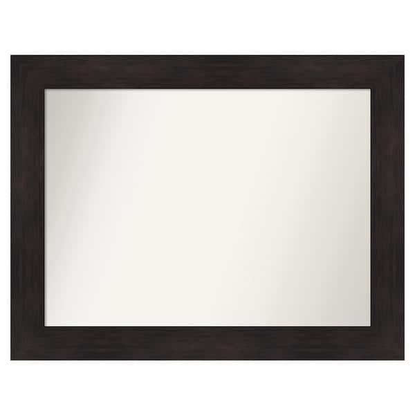 Amanti Art Furniture Espresso 35.75 in. x 27.75 in. Custom Non-Beveled Satin Recyled Polystyrene Bathroom Vanity Wall Mirror