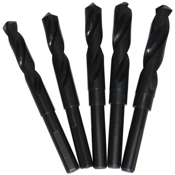 20.00mm - 24.00mm 5 Piece HSS Reduced Shank Drill Bit Set, Plastic Case Pouch, Qualtech, DWD20-24MM-SET