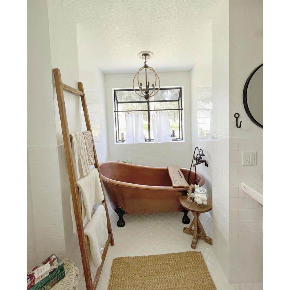 Heisenberg 67.5" Antique Copper Freestanding Clawfoot Bathtub